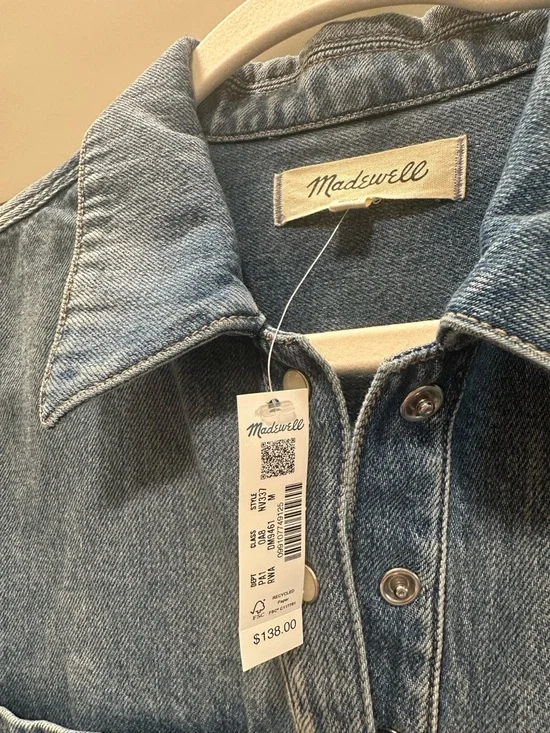 Madewell Denim Shirt Dress | size M | NWT - Picture 4 of 4